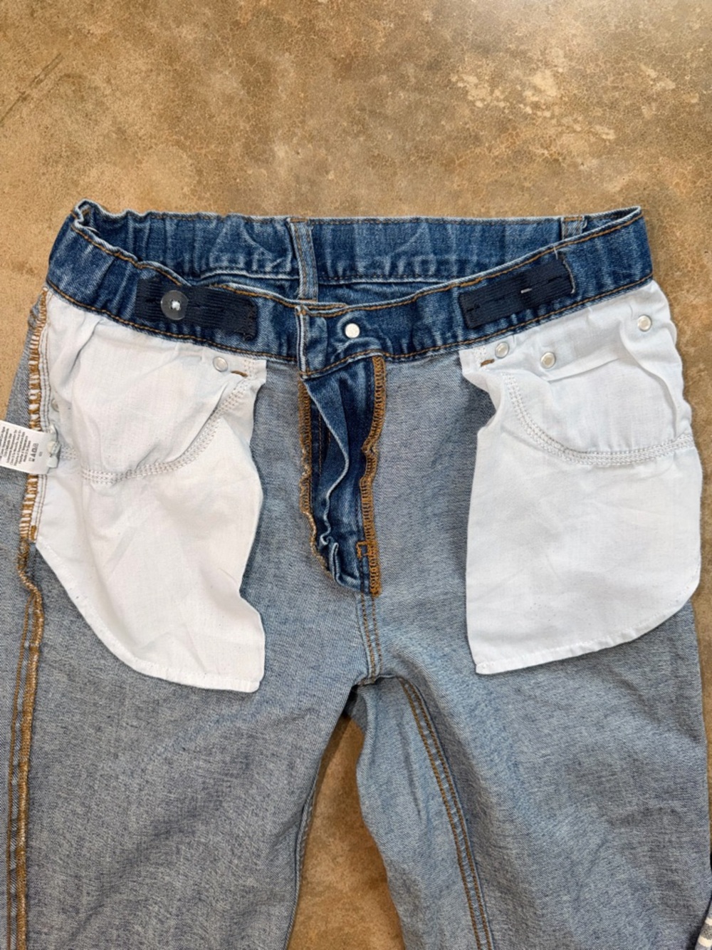 Boys Bundle - Blue Striped Shorts and Adjustable Waist Denim Jeans - Size XL - Picture 9 of 13